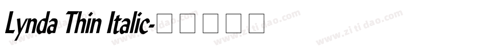Lynda Thin Italic字体转换